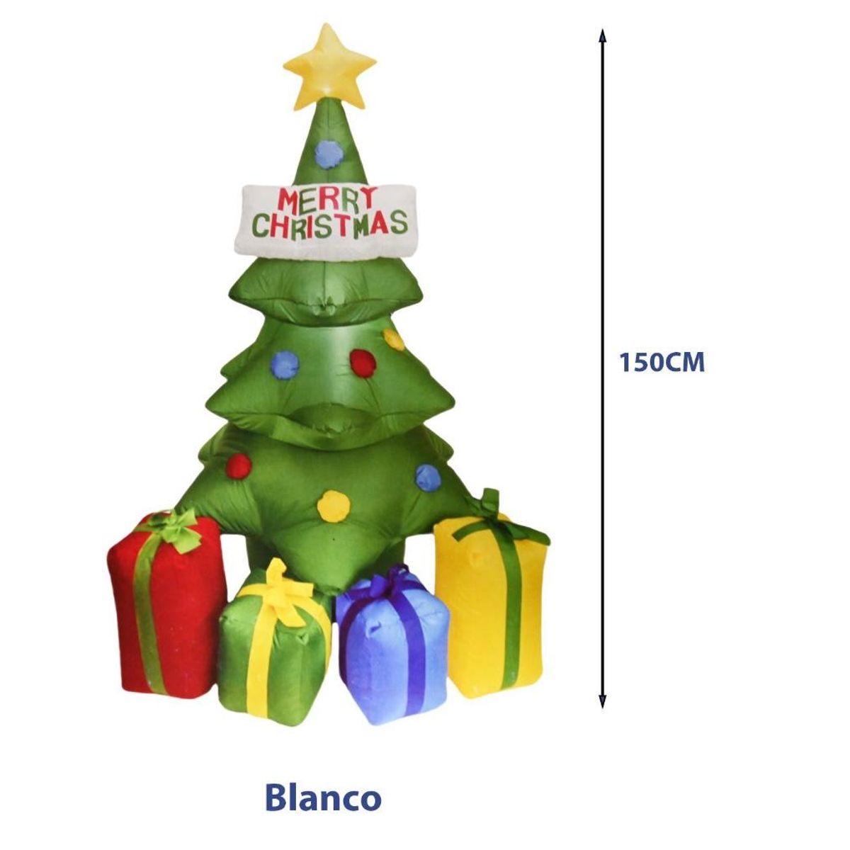 GENERICO - Arbol de Navidad con regalos inflable 150 cm