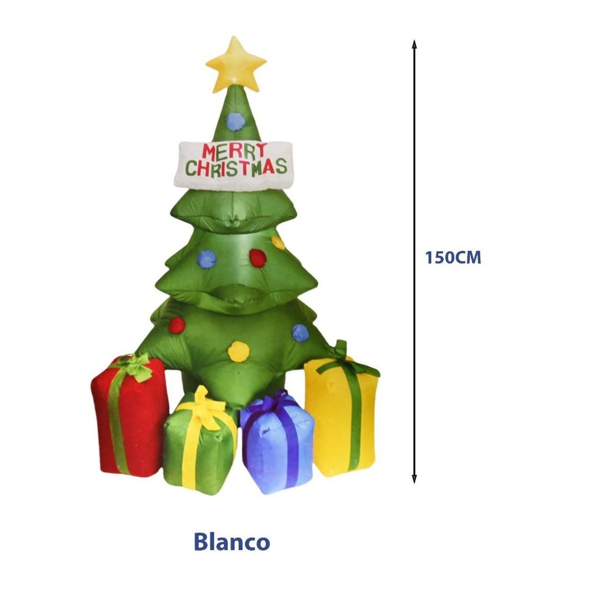 GENERICO - Arbol de Navidad con regalos inflable 150 cm
