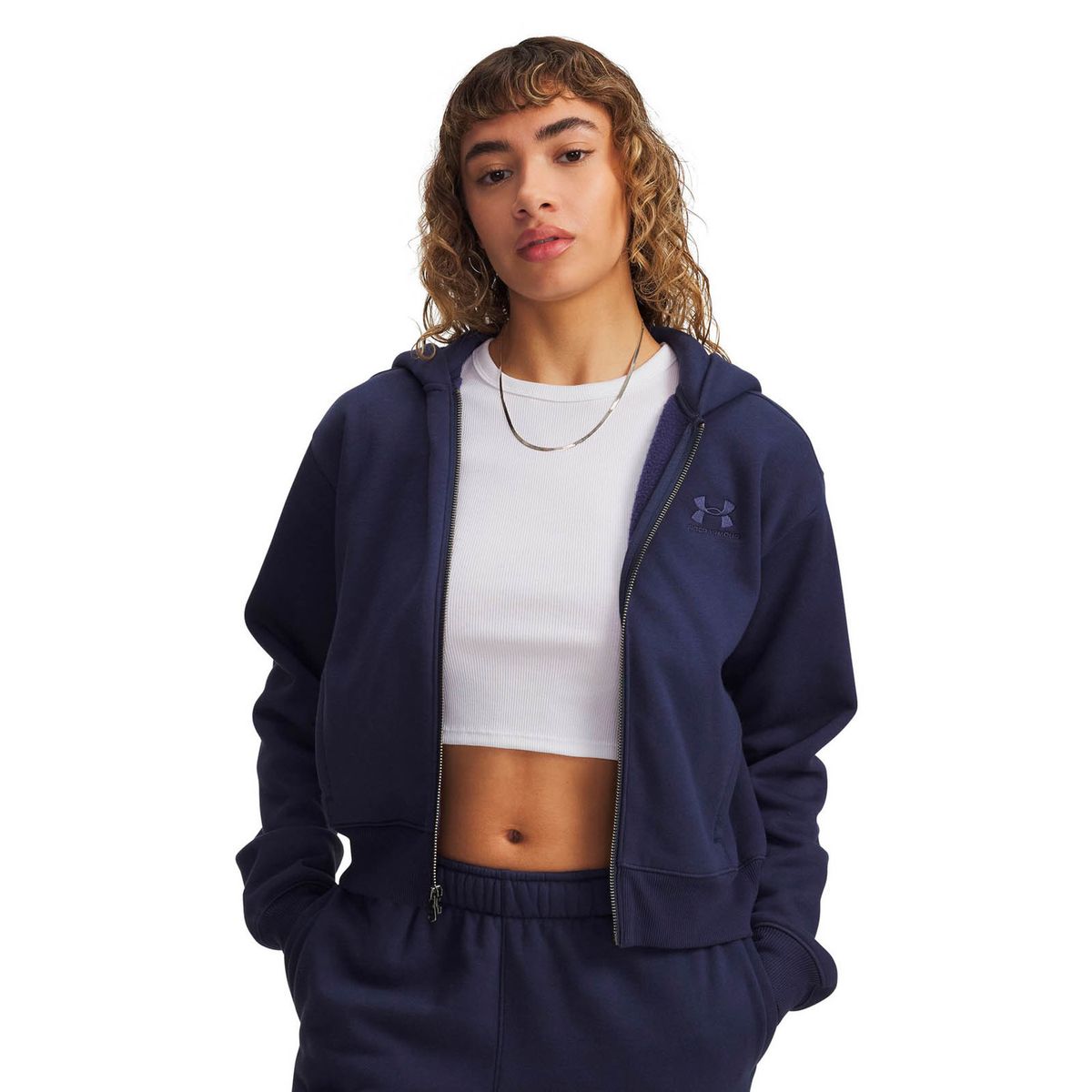 UNDER ARMOUR - Poleron Lifestyle para mujer Icon Vida Fleece azul UNDER ARMOUR