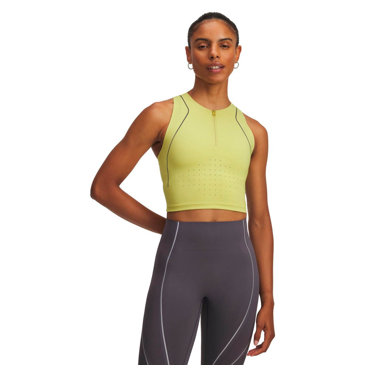UNDER ARMOUR - Polera sin mangas Running mujer Halo Run amarillo UNDER ARMOUR