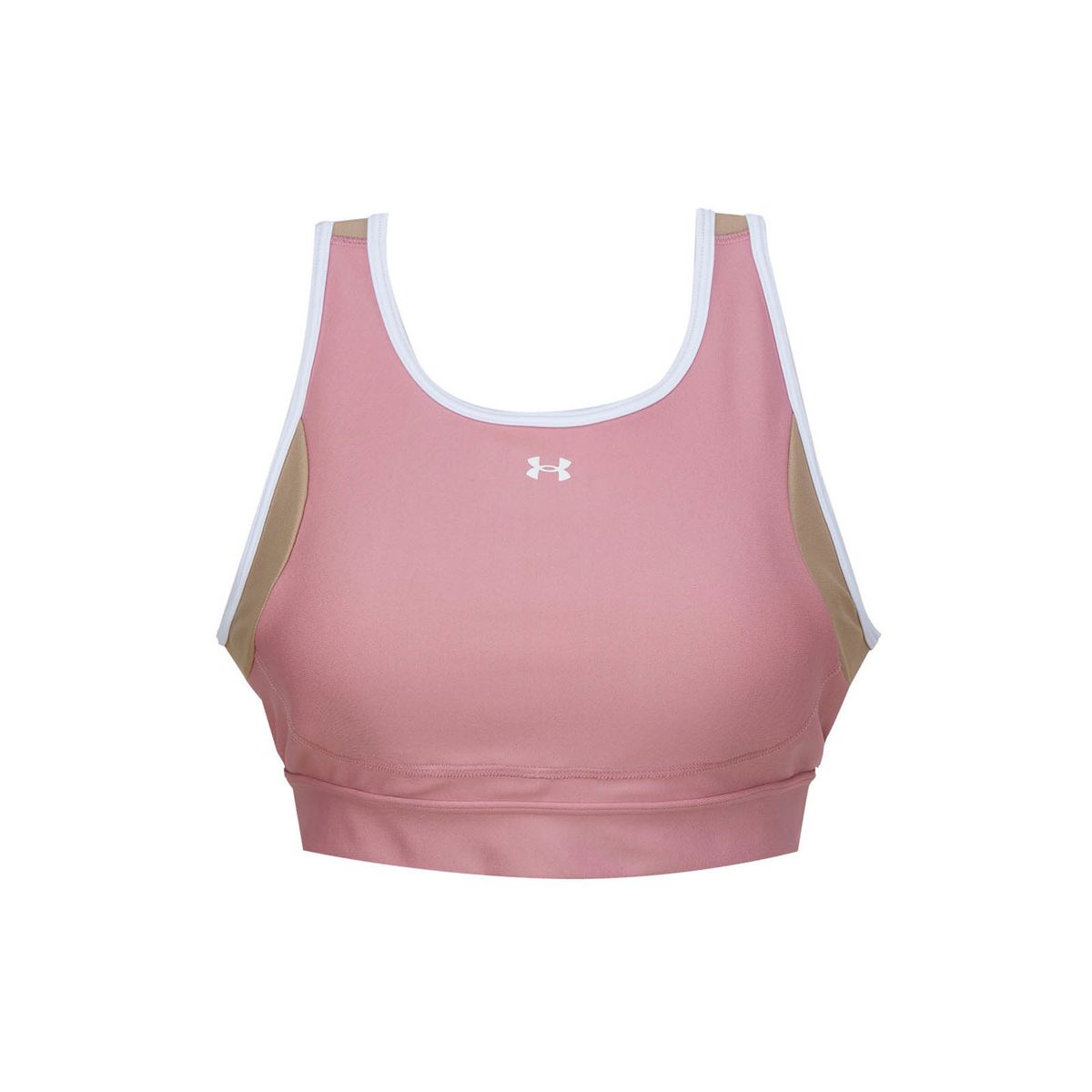 UNDER ARMOUR - Peto Training Mujer Crossback mid Open back Rosado UNDER ARMOUR