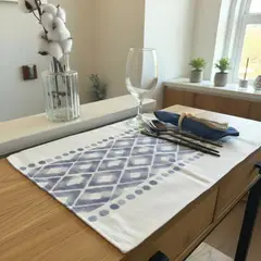 TODOHOGAR SANTIAGO DE CHILE - Set De 6 Individuales tejidos - Diseño diamante