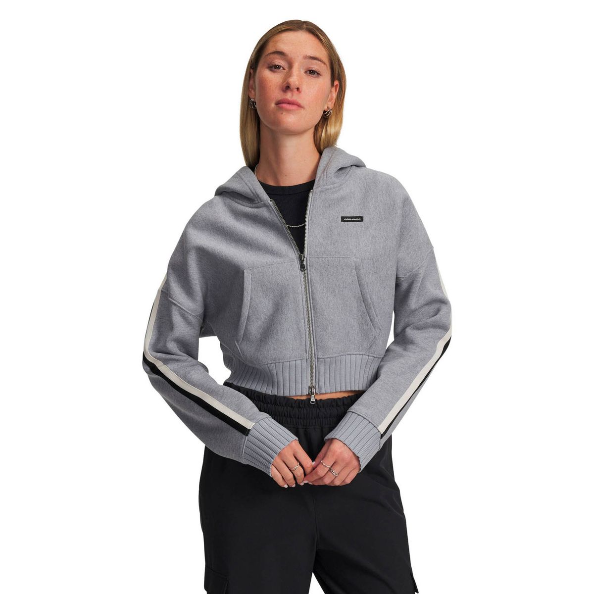 UNDER ARMOUR - Poleron Lifestyle Mujer Icon Heavyweight Fleece Gris UNDER ARMOUR