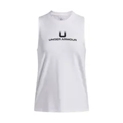 UNDER ARMOUR - Polera sin mangas Lifestyle mujer Varsity U blanco