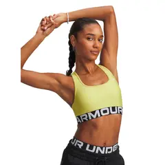 UNDER ARMOUR - Peto Training mujer HeatGear Armour Branded amarillo