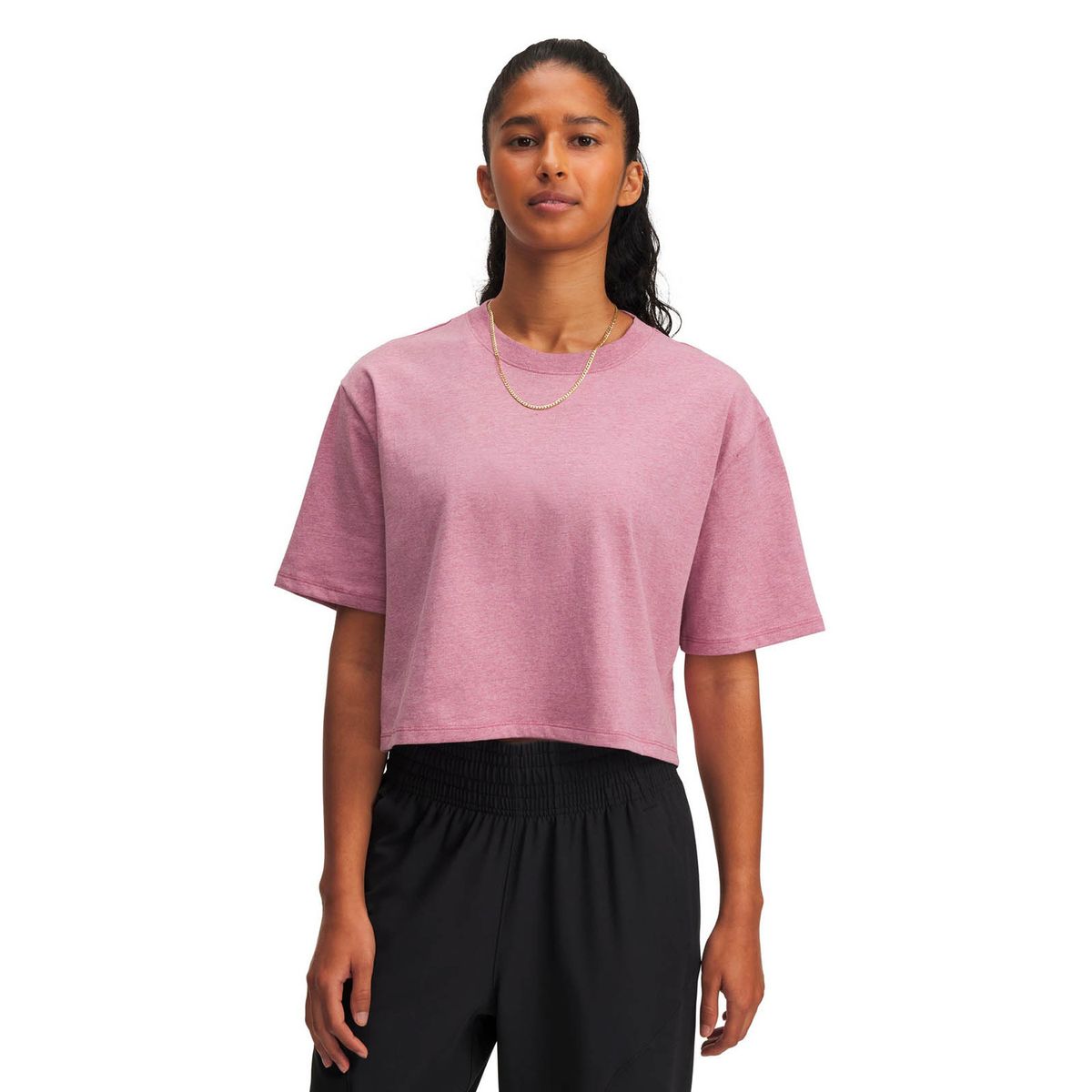 UNDER ARMOUR - Polera Manga Corta Lifestyle para mujer Rival rosado UNDER ARMOUR