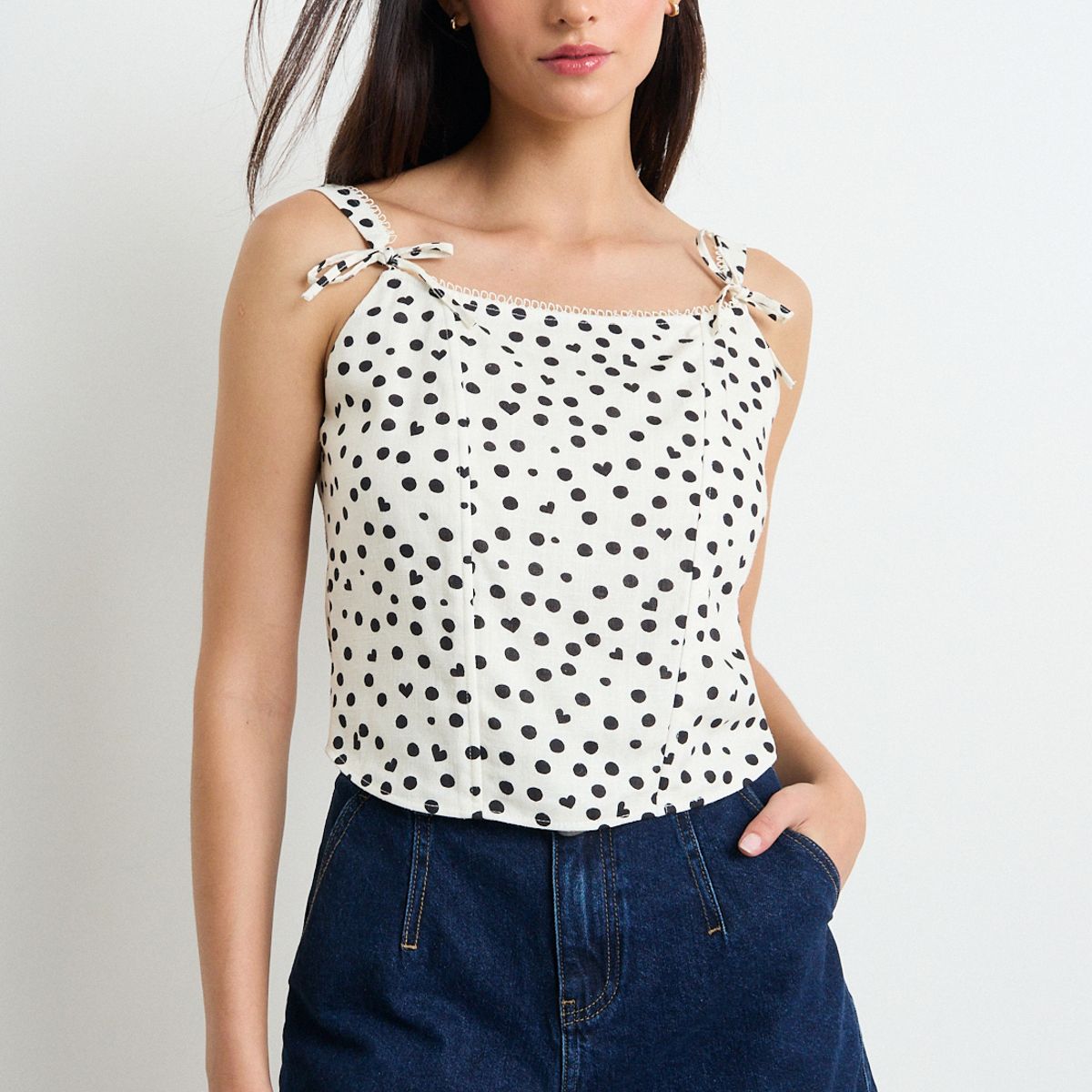 IO - Blusa Fantasia Mujer Crudo Io