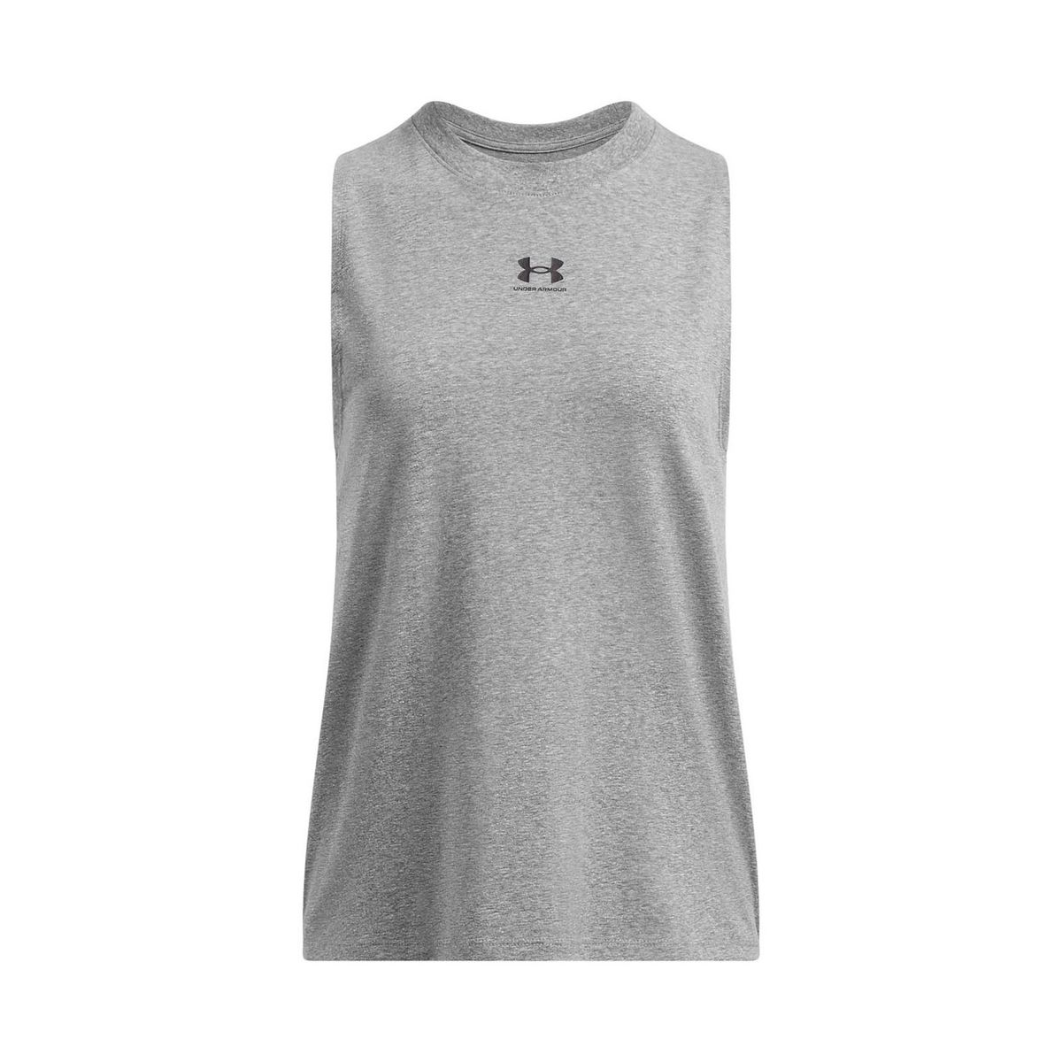 UNDER ARMOUR - Polera sin mangas Lifestyle mujer Rival Muscle gris UNDER ARMOUR