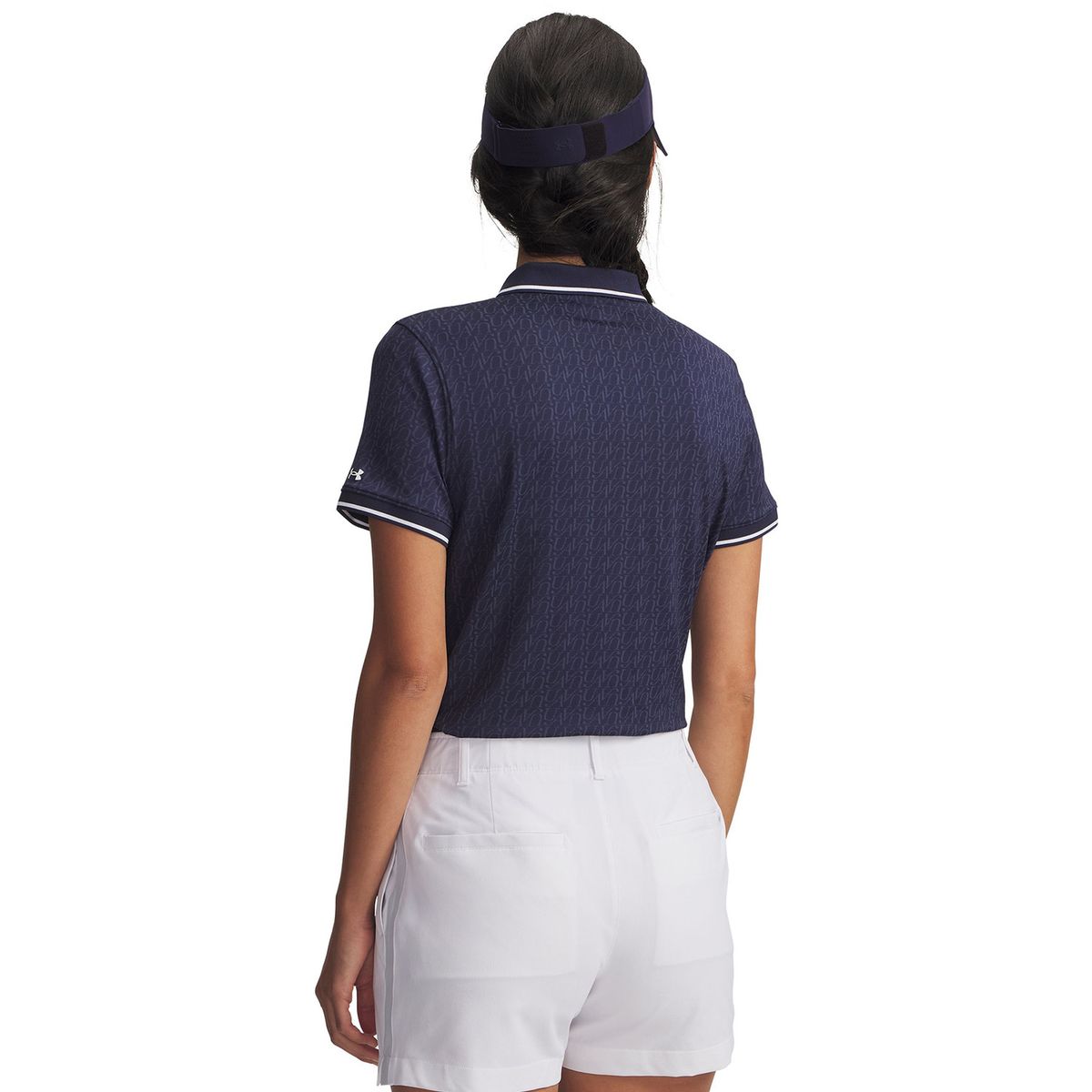 UNDER ARMOUR - Polera Manga Corta Golf para mujer Drive Jacqrd azul UNDER ARMOUR