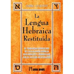 GENERICO - Libro La Lengua Hebraica Restituida I Tomo - Fabre D`Olivet
