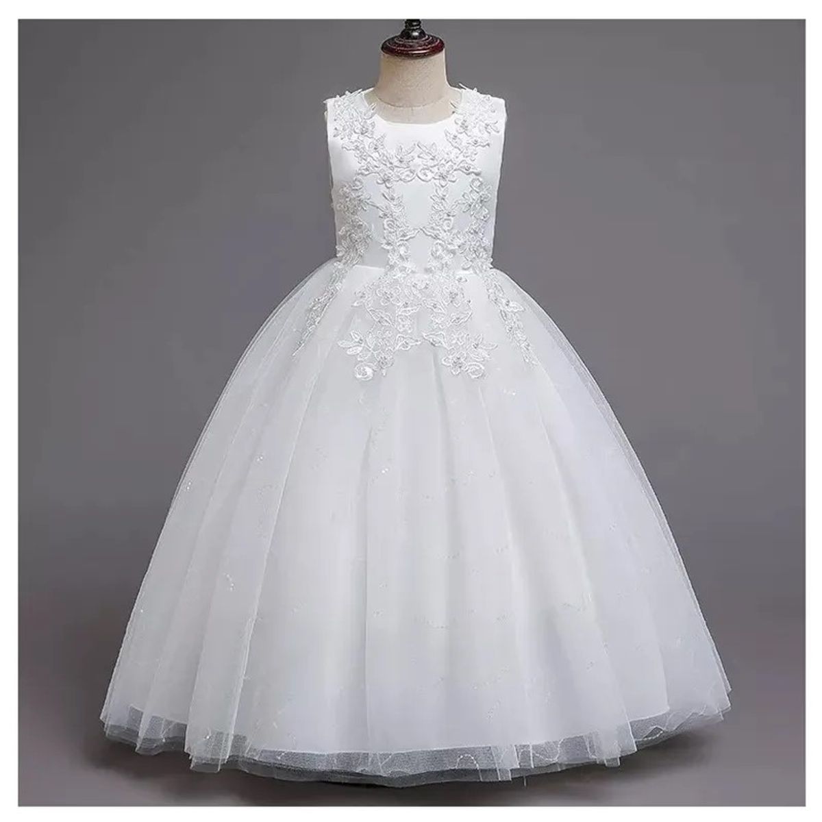 ALMA & DECO - Vestido Bautizo Paje Boda Primera Comunión Mod Catalina Blanco