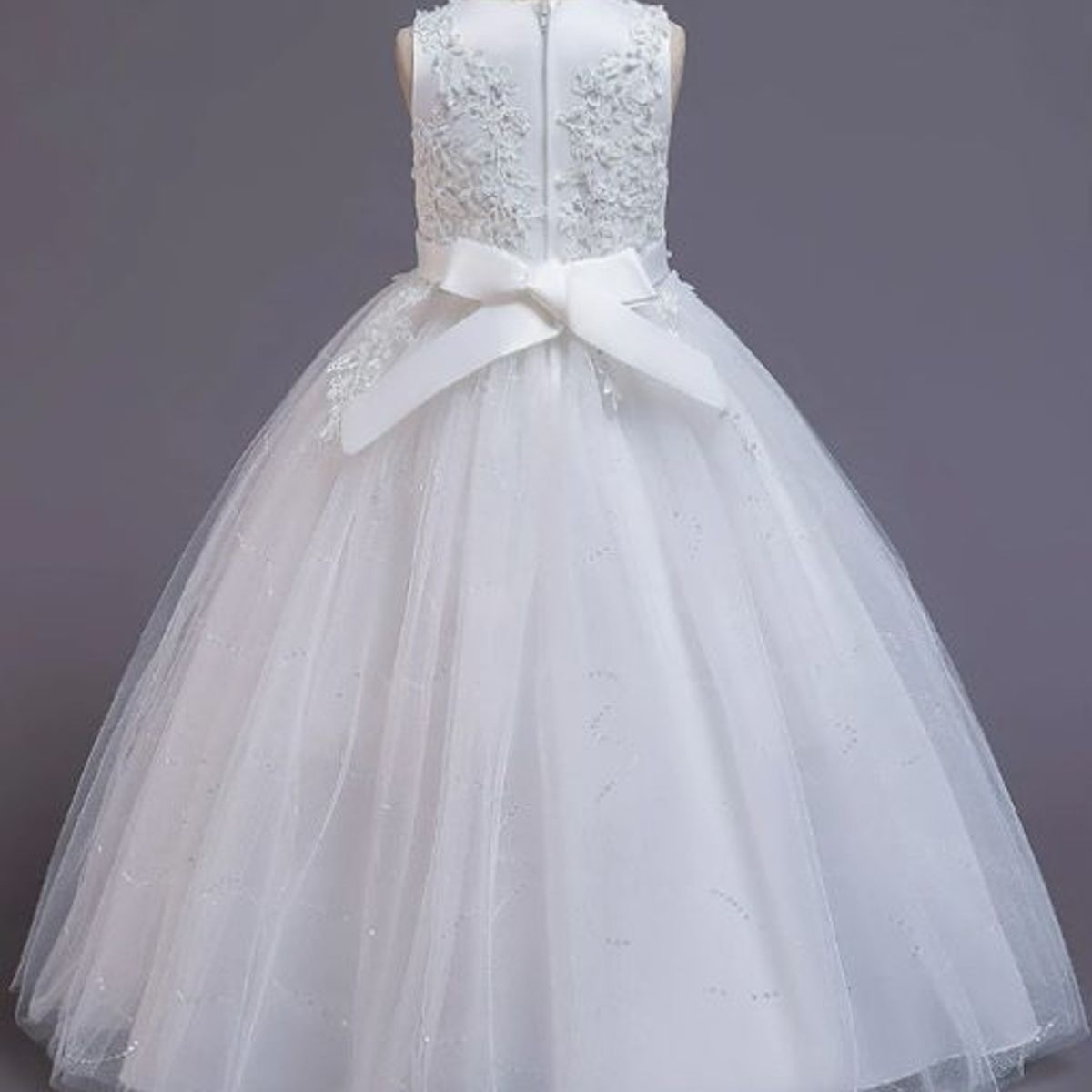 ALMA & DECO - Vestido Bautizo Paje Boda Primera Comunión Mod Catalina Blanco