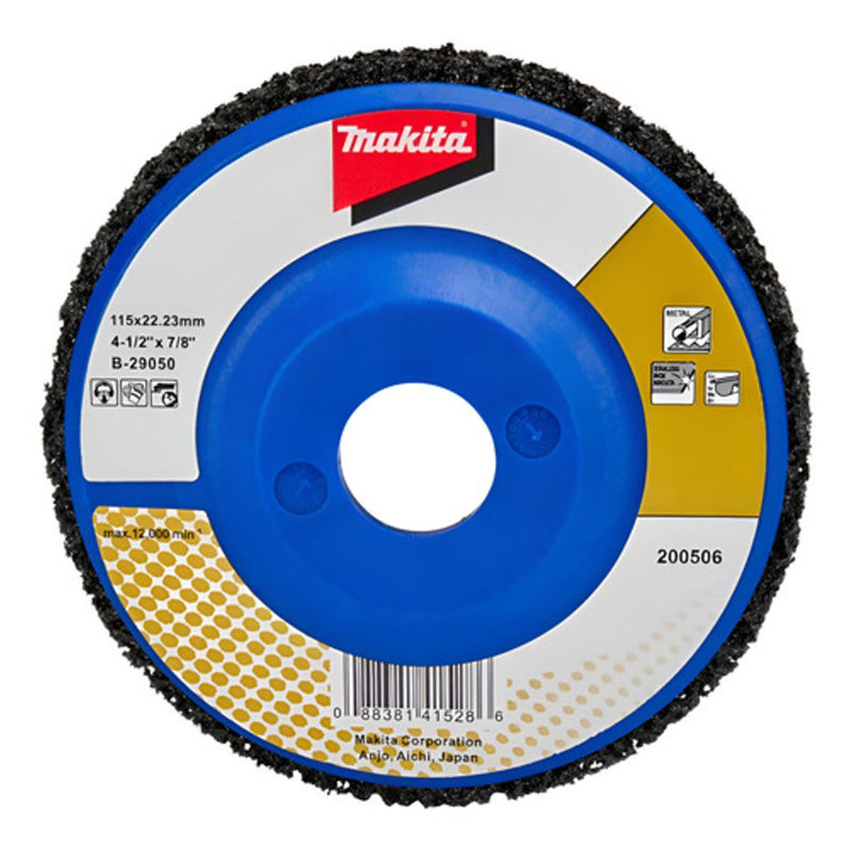 GENERICO - Disco Limpiador Nylon Negro 115mm Makita B-29050
