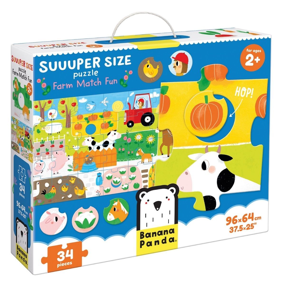 EDITORIAL CONTRAPUNTO - Puzzle Suuuper Size Farm Match Fun (34 piezas) 2+