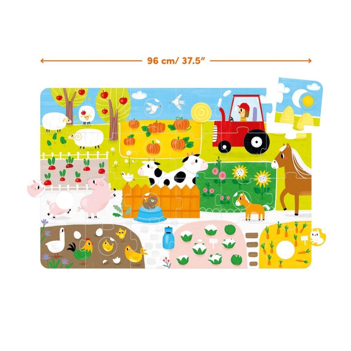 EDITORIAL CONTRAPUNTO - Puzzle Suuuper Size Farm Match Fun (34 piezas) 2+