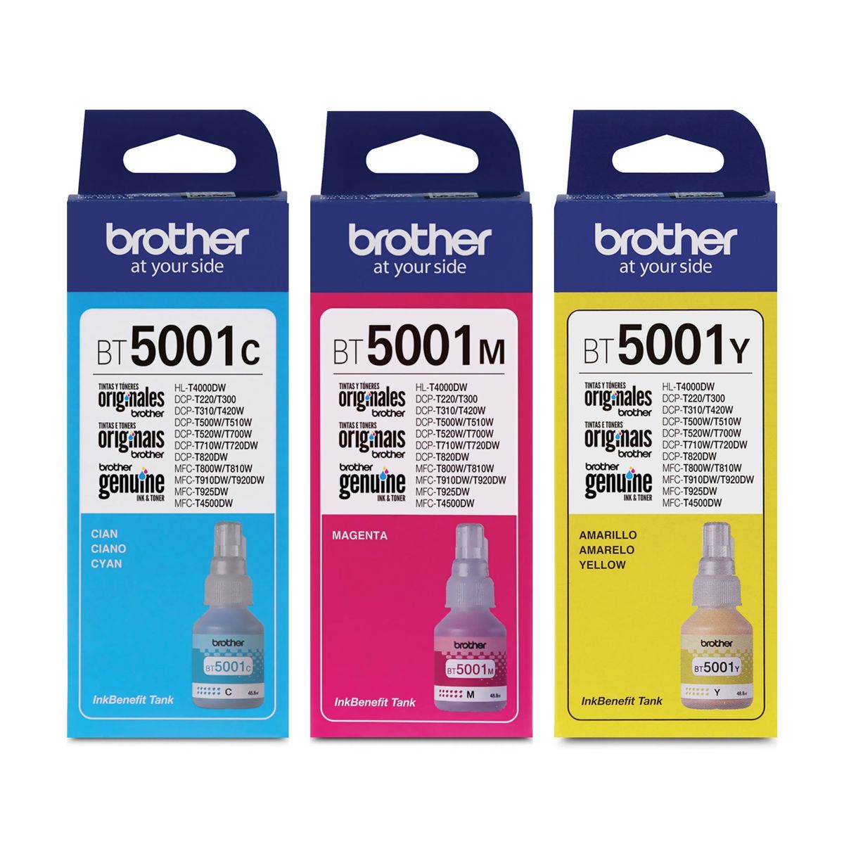 BROTHER - Pack Tinta Brother ® Tricolor Bt5001