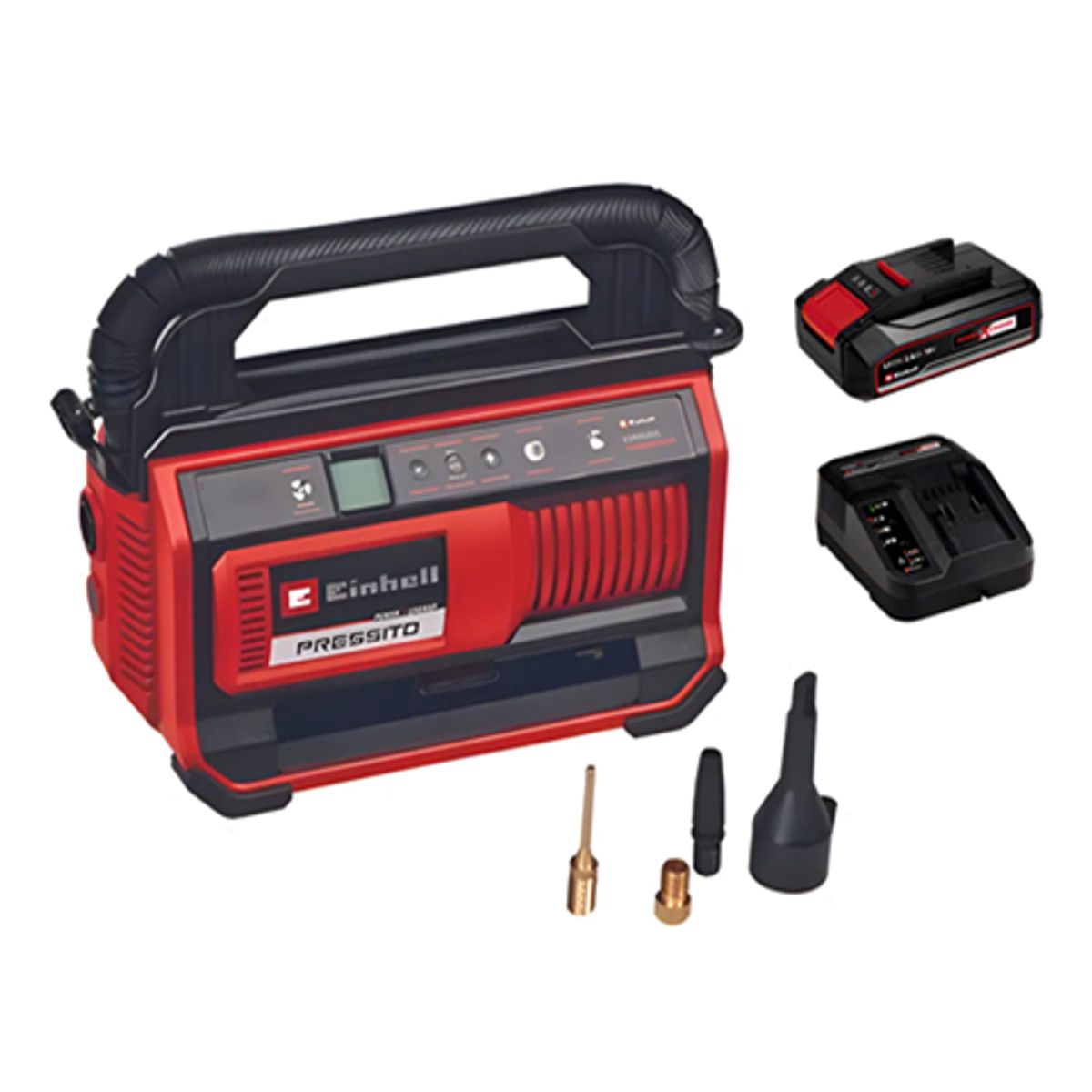 EINHELL - Compresor De Aire 18v Pressito 18/25 Bat+ Carg Einhell Rojo 50 Hz 4020420-12.