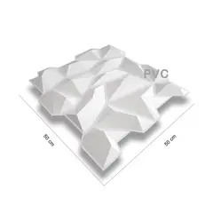 MERCAR RAY - Wall Panel Decorativo 3D Cristal 3.5m² 16 paneles 50 x 50 cm