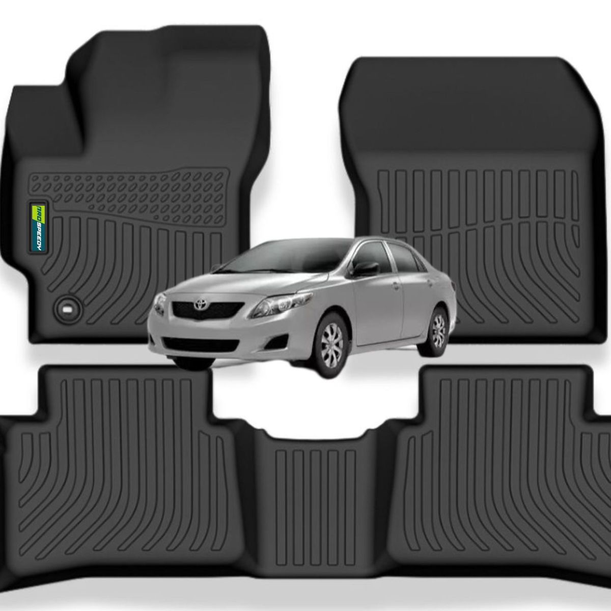 GENERICO - PISOS CALCE PERFECTO PROSPEEDY TOYOTA COROLLA 2008-2013 3PIEZAS