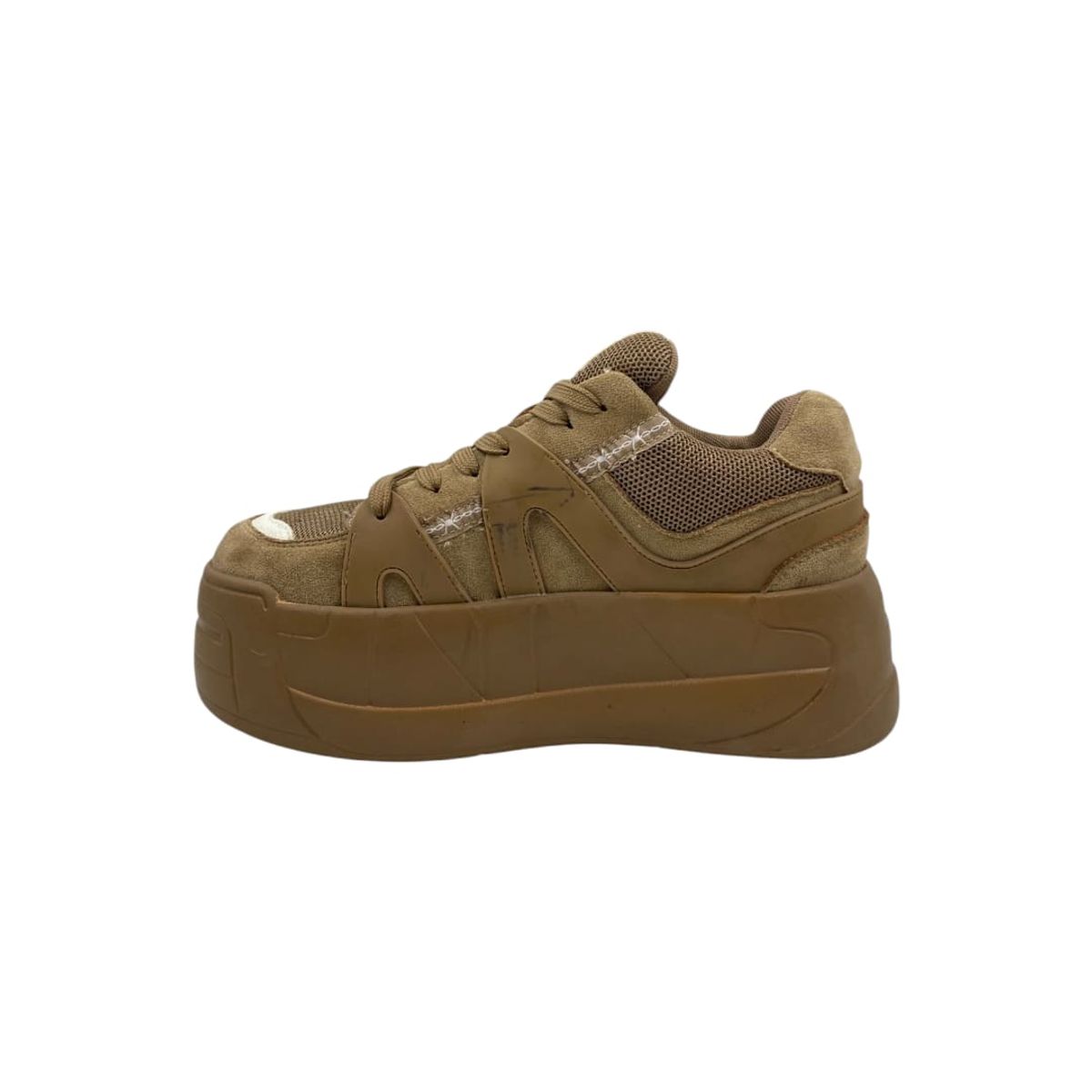 HERIEL - Zapatilla Khaki Plataforma Mujer