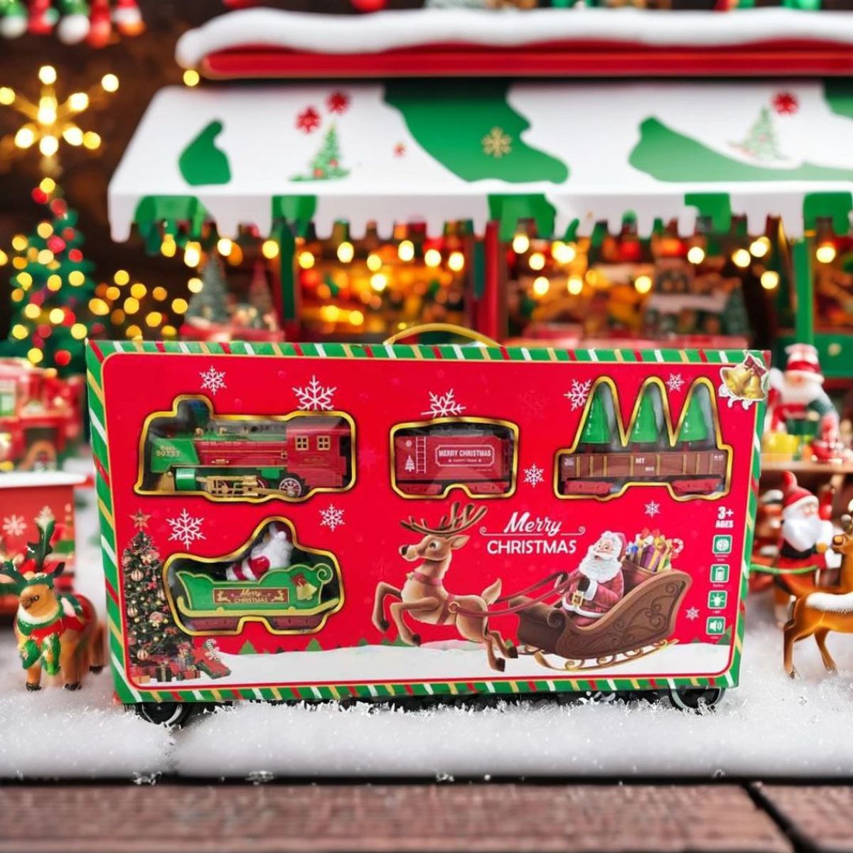 GENERICO - Tren de Navidad Eléctrico 14 piezas