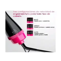 GENERICO - Cepillo Secador Alisador 3 en 1