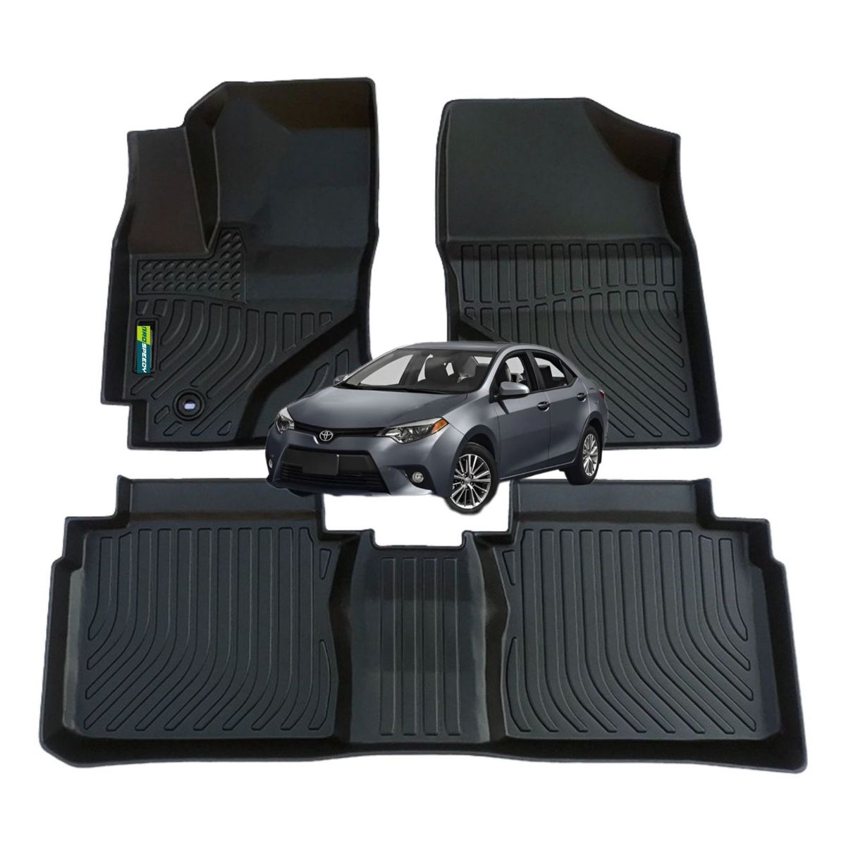 GENERICO - PISOS CALCE PERFECTO PROSPEEDY TOYOTA COROLLA 2014-2019 3PIEZAS