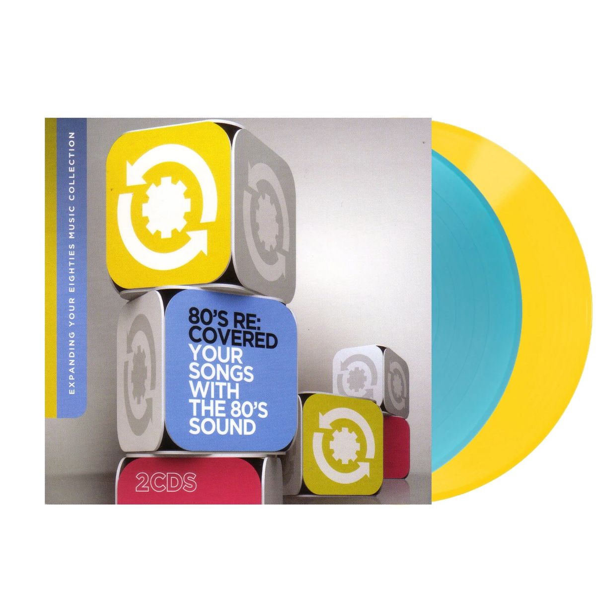 GRUPO LASER DISC - Vinilo Varios Artistas 80s Re Covered Yellow Blue Vinyl 2lp