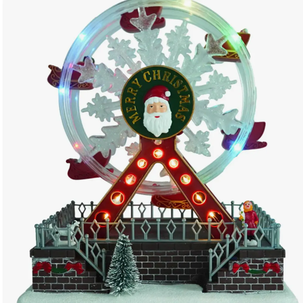 CHINA - Rueda Giratoria Navideña Musical Con Luces