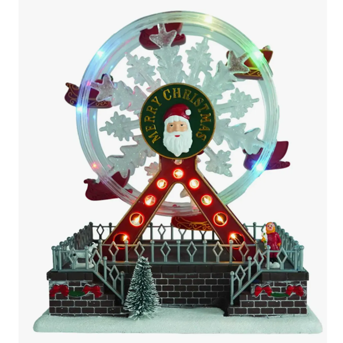 CHINA - Rueda Giratoria Navideña Musical Con Luces