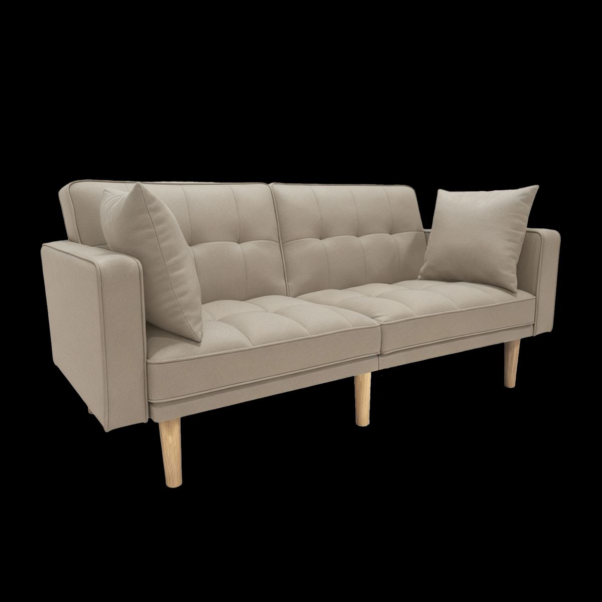 RELAN - Sofá Cama 2 Cuerpos Fiano Relan Diseño Capitoné Color Beige