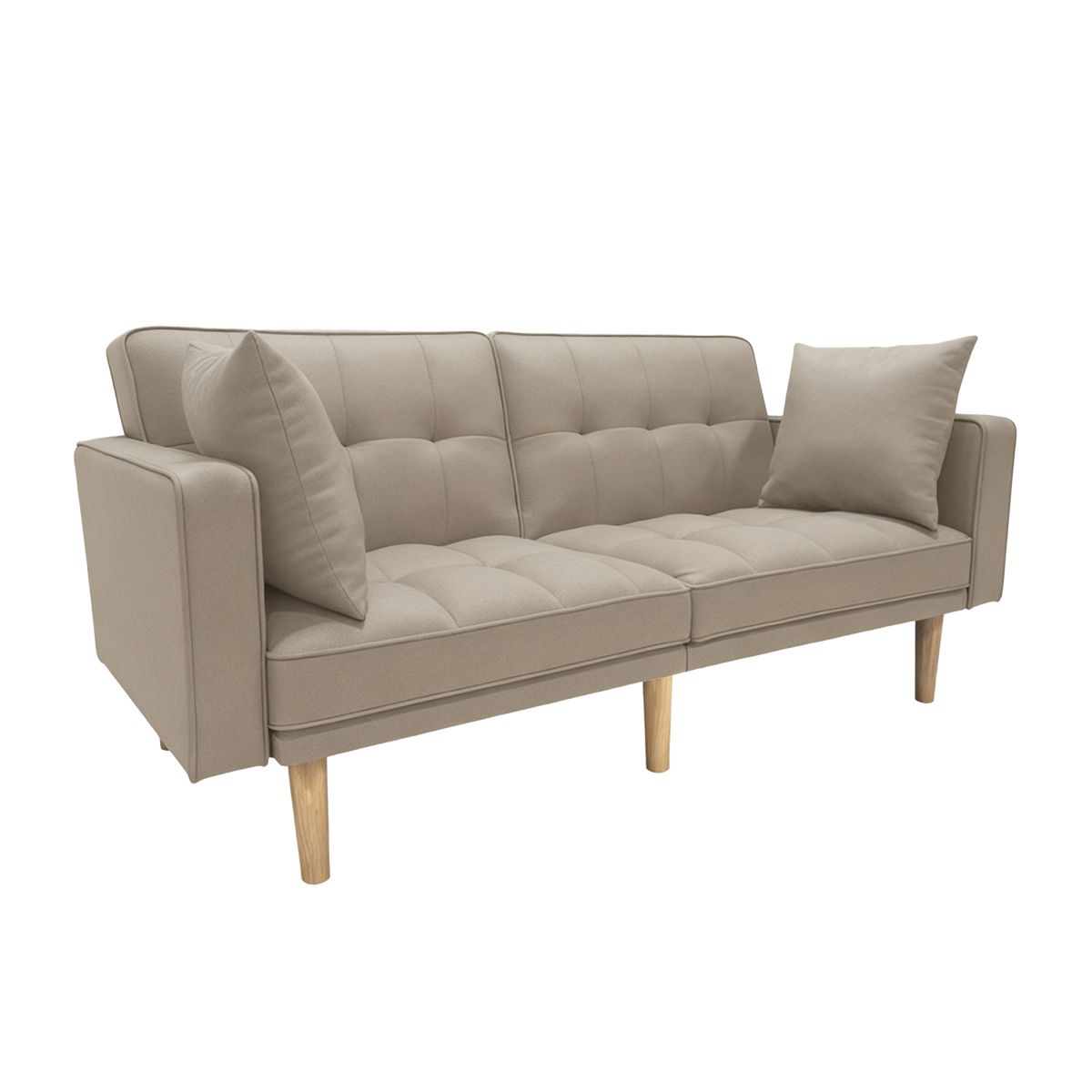 RELAN - Sofá Cama 2 Cuerpos Fiano Relan Diseño Capitoné Color Beige