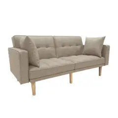 RELAN - Sofá Cama 2 Cuerpos Fiano Diseño Capitoné Color Beige