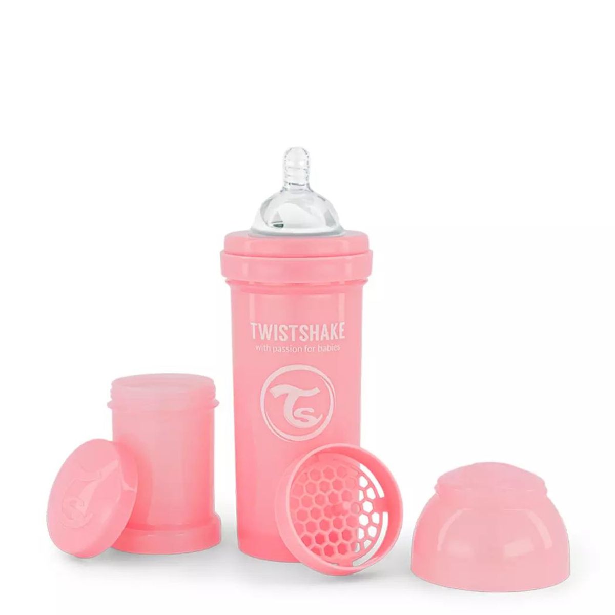 TWISTSHAKE - Mamadera Twistshake Anti-cólico 260ml Rosa