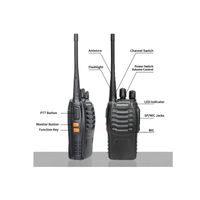 Pack X2 Radio Transmisor Walkie Talkie Bf-888s