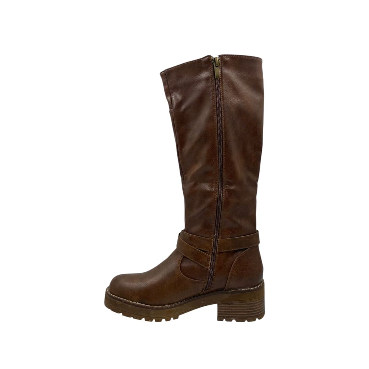 HERIEL - Bota Camel Taco Bajo Mujer