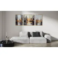 DEKAM DISEÑO - CUADRO TRIPTICO PORCELANA DIAMANTES DISEÑO JASIEL