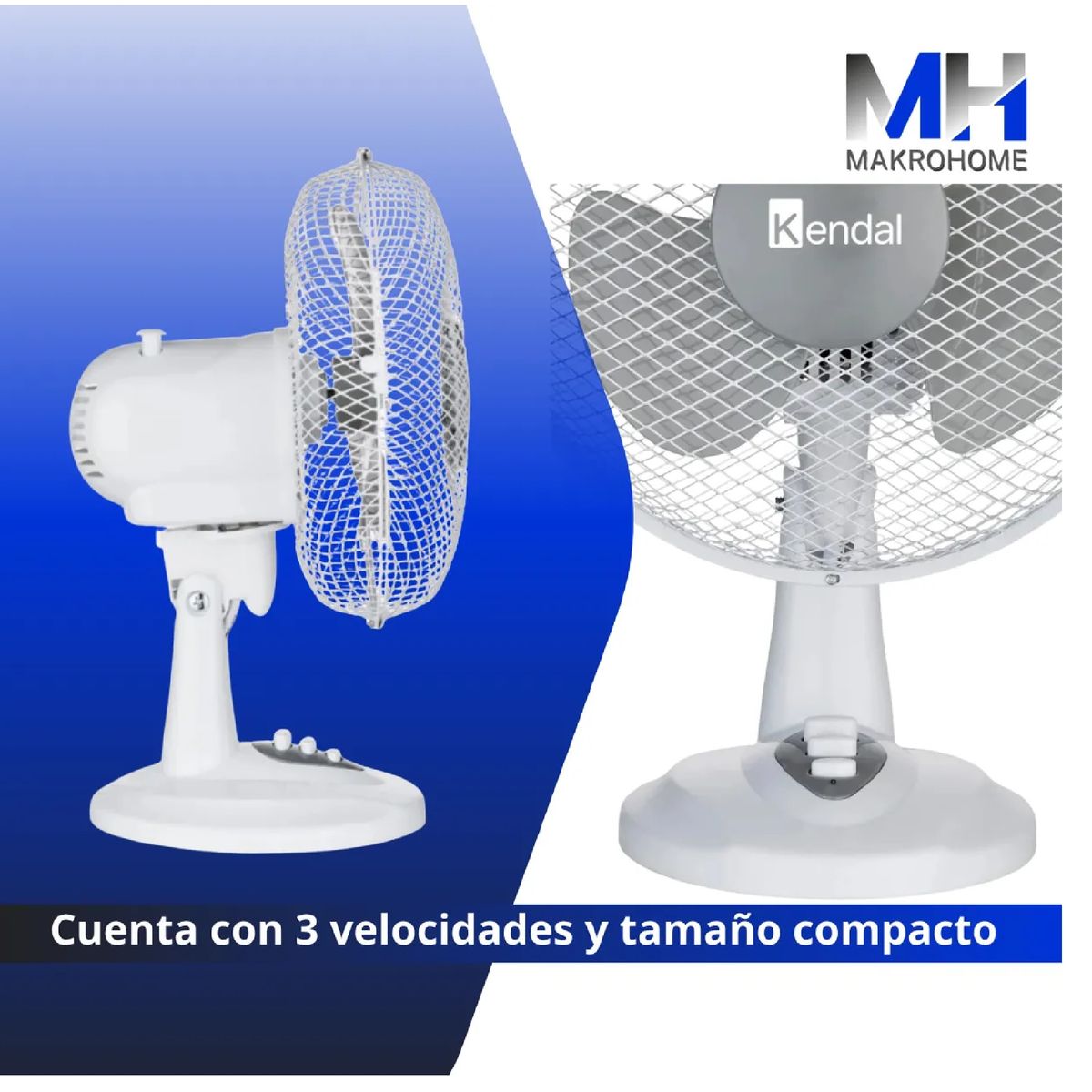 KENDAL - Ventilador Mesa Sobremesa Silencioso Kendal Kf-09d Oscilante