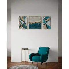 DEKAM DISEÑO - CUADRO TRIPTICO DISEÑO GALICIA PORCELANA DIAMANTES