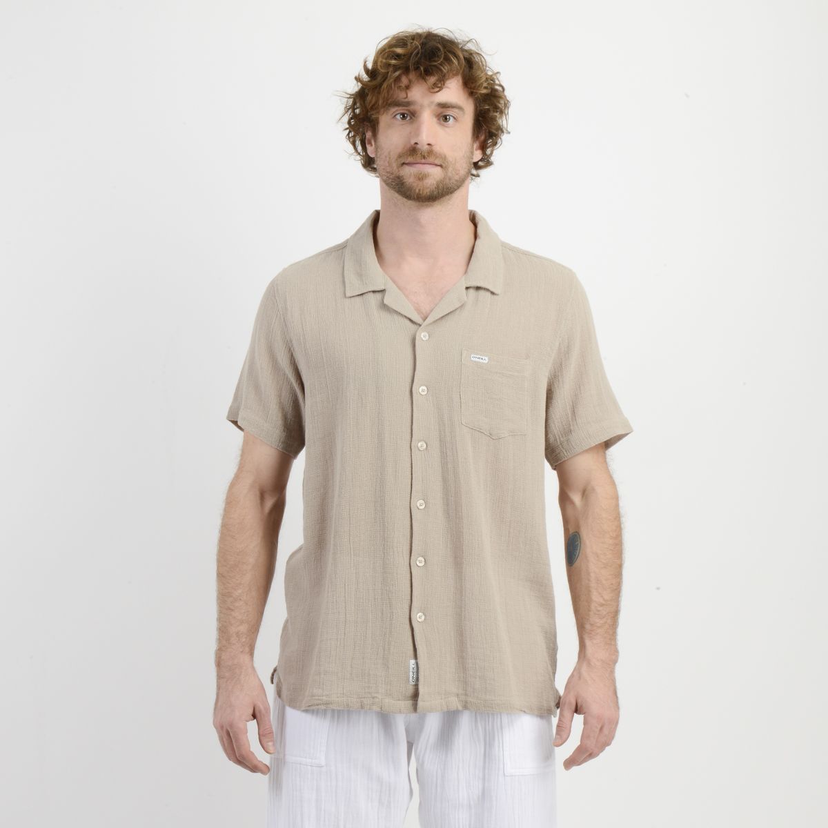 O'NEILL - CAMISA MANGA CORTA TAME BEIGE OSCURO