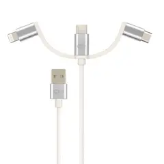 MLAB - Cable 3en1 MFI Certificado para Iphone & Android Multipuertos
