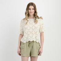 POLERA TEJIDA MANGA CORTA ELLISON BEIGE CLARO