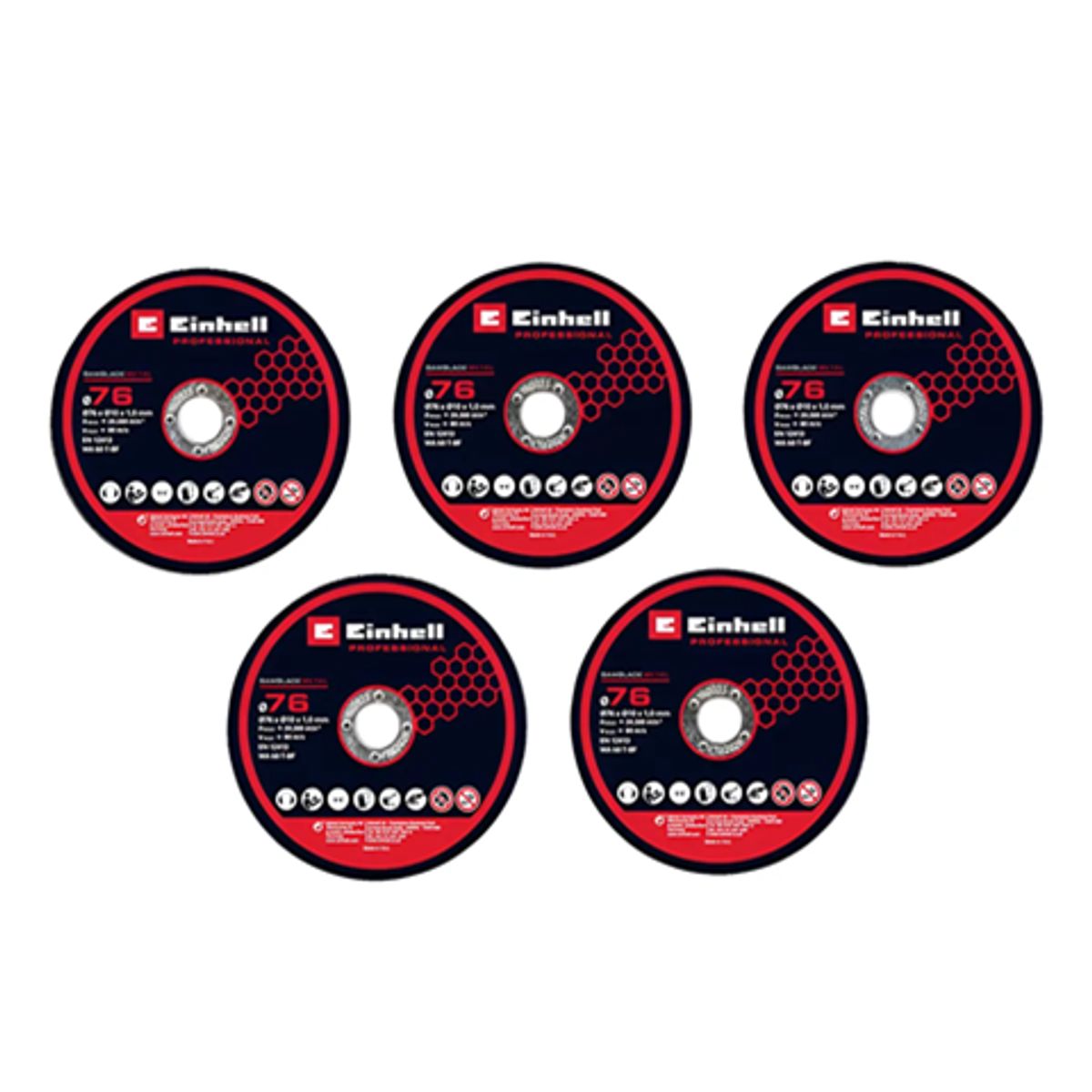 EINHELL - 5 Disco Corte P/ Metal 76mm Einhell 4440471 Unico