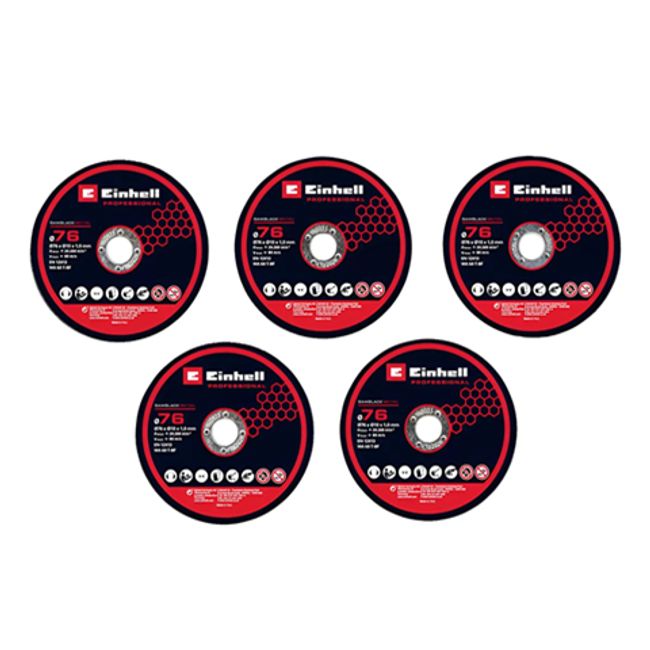 EINHELL - 5 Disco Corte P/ Metal 76mm Einhell 4440471 Unico
