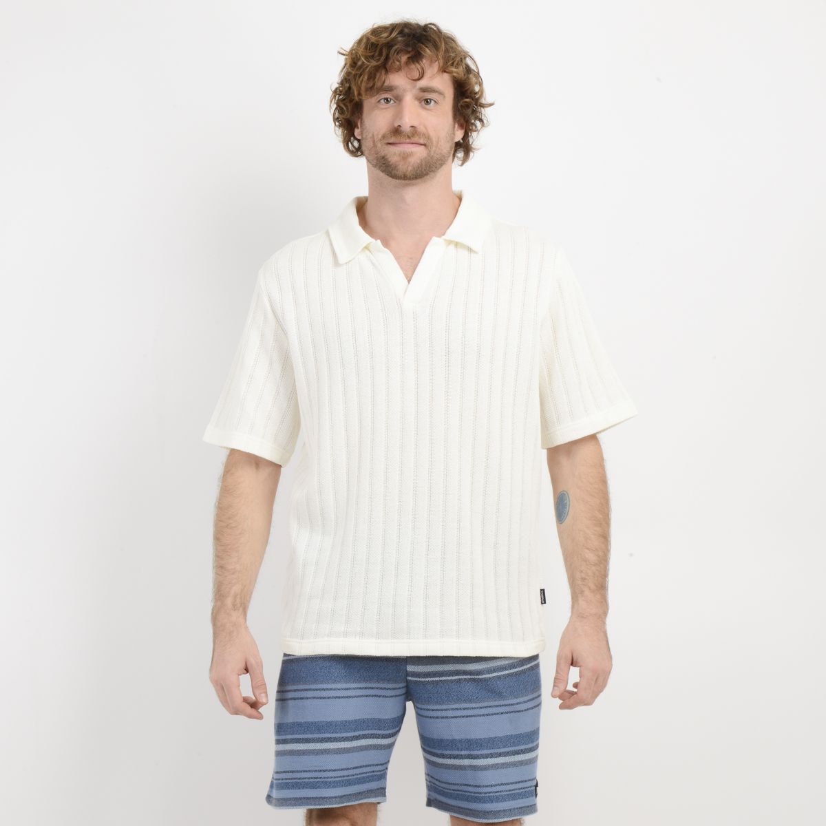 O'NEILL - POLERA TEJIDA MANGA CORTA BODHI BEIGE CLARO
