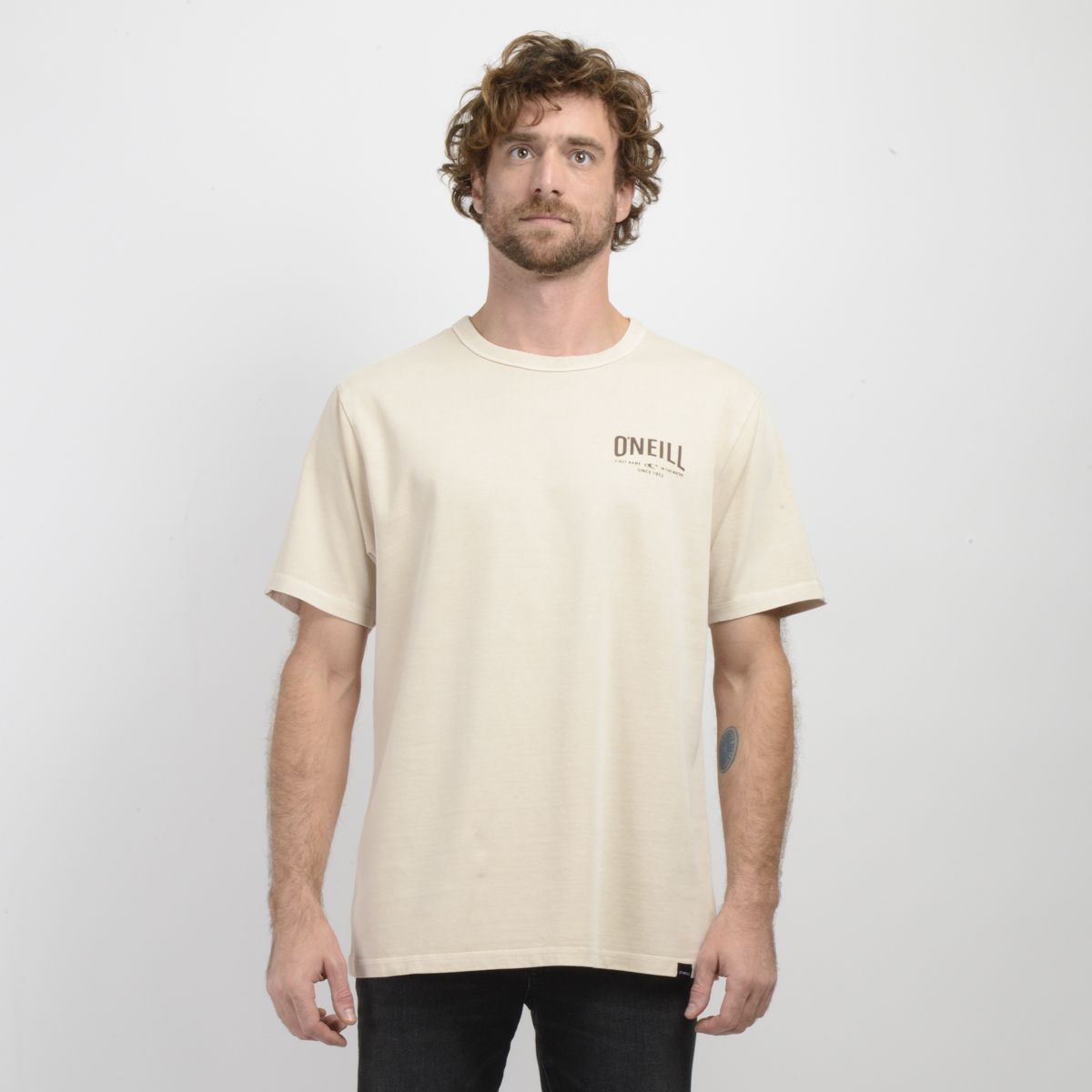 O'NEILL - POLERA MANGA CORTA FIELDS BEIGE CLARO