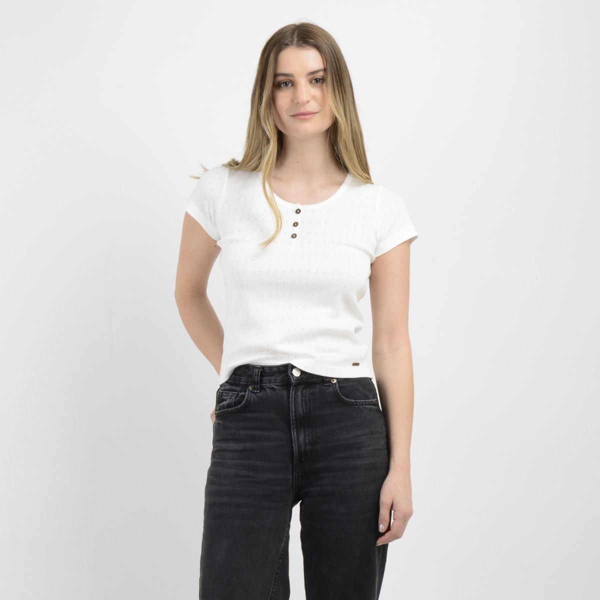 O'NEILL - POLERA MANGA CORTA JOEY II BEIGE CLARO