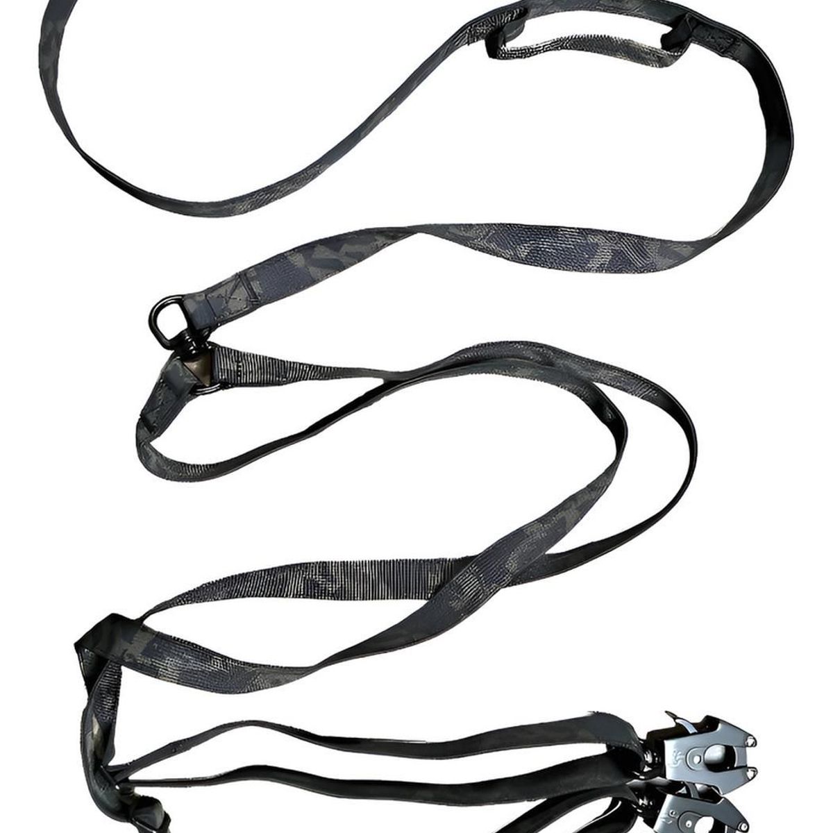 STREET DOGS - Correa Street Dogs Doble Para Dos Perros Mosquetón Tactic 3m Negro/camo
