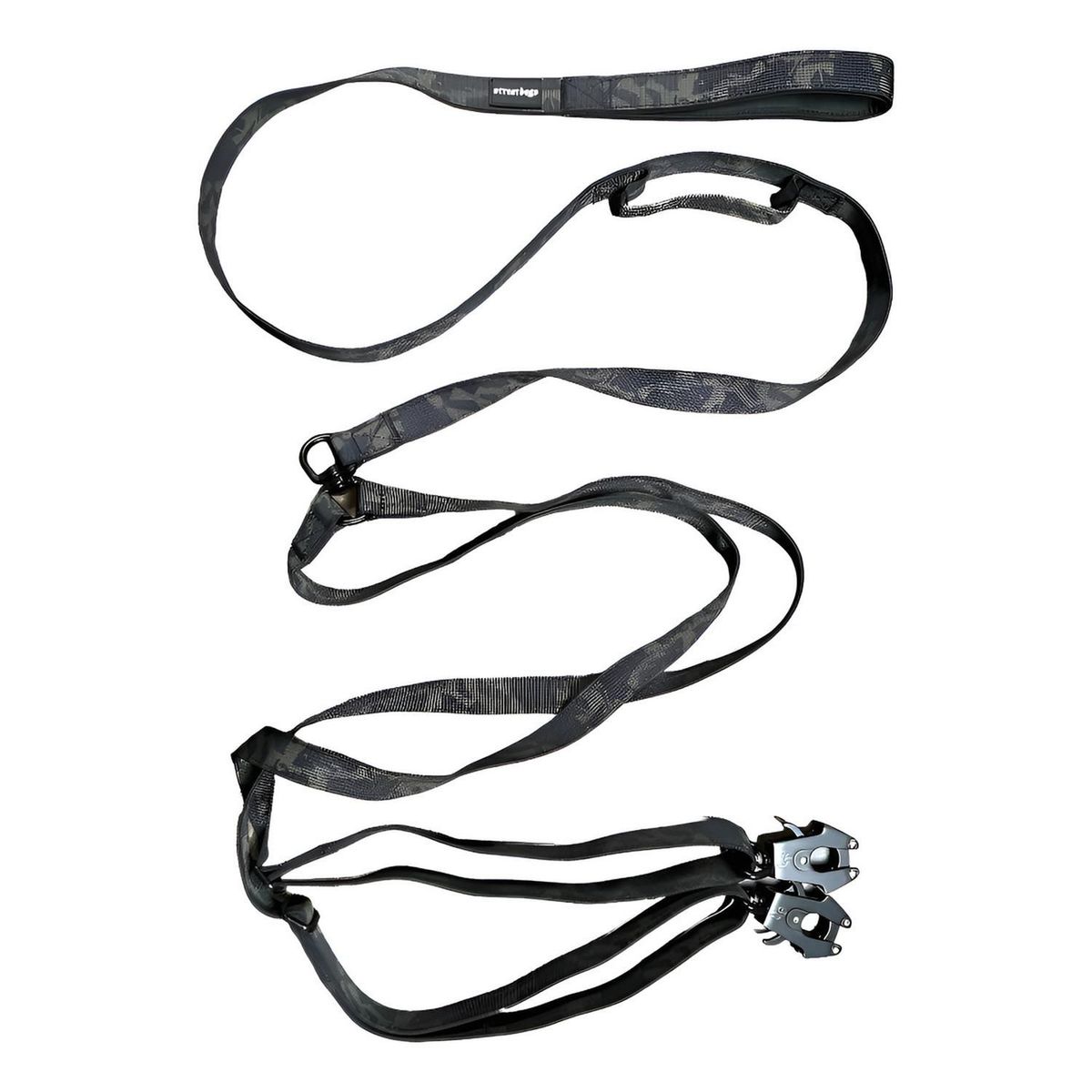 STREET DOGS - Correa Street Dogs Doble Para Dos Perros Mosquetón Tactic 3m Negro/camo