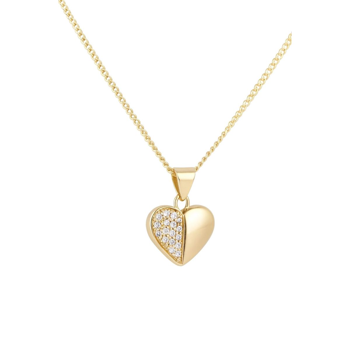 JOYAS LANDEROS - Collar Corazon Circones enchapado en oro de 18k